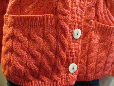 Preview: Aran Damen Strickjacke -Button Cable B940 660